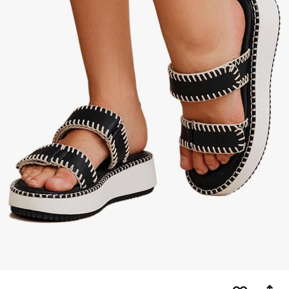 Women's Platform Wedge Sandals - Picture 4 of 7